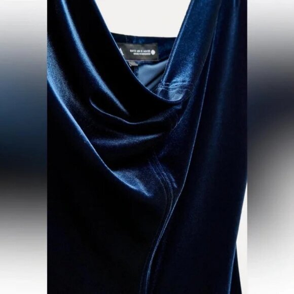 ZARA VELVET MIDI DRESS ZW COLLECTION - Picture 9 of 9